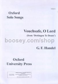 Vouchsafe, O Lord (Dettingen Te Deum) for baritone (B min)