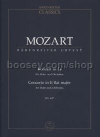 Concerto for Horn No3 in E-flat (K447) (Urtext)  - Study score