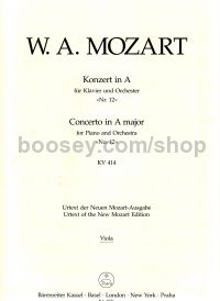 Concerto for Piano No. 12 in A (K.414) Viola