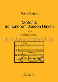 Sinfonia ad honorem Joseph Haydn (study score)