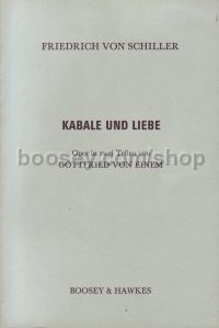 Kabale und Liebe Op. 44 (Libretto German)