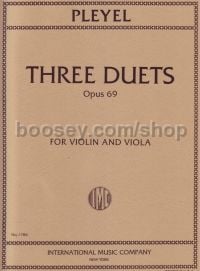Three Duets Op. 69 for violin and viola