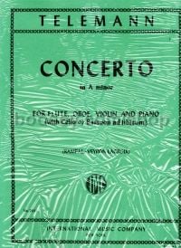 Concerto in A minor for flute, oboe, violin & piano