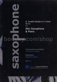 Sonata in C minor RV 53 for alto saxophone & piano