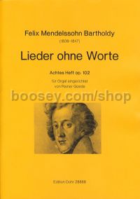 Songs without Words Book 8 op. 102 - organ