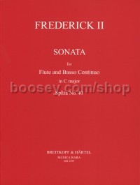 Sonata in C Major Spitta Nr. 40 - Flute/Basso Continuo (Score & Parts)