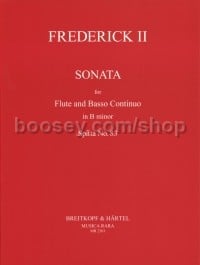 Sonata in B Minor Spitta No. 83 - Flute/Basso Continuo (Score & Parts)