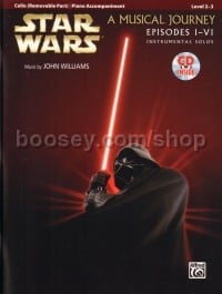 Star Wars Instrumental Solos (Movies I-VI) - Cello (Book & CD)