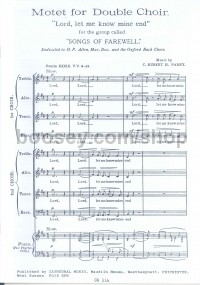 Lord, Let Me Know Mine End (SATB)