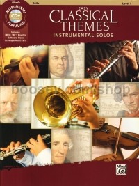 Easy Classical Themes Instrumental Solos - Cello (Book & CD)