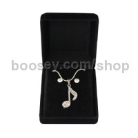 Necklace & Earrings Musical Note Quaver