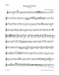 Concerto In F Major Hwv 331 (Wind Set)