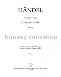 Concerto In F Major Hwv 331 (Cello/Bass)