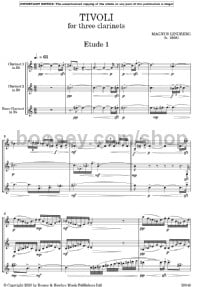 Tivoli (playing score) (Clarinet Trio) - Digital Sheet Music
