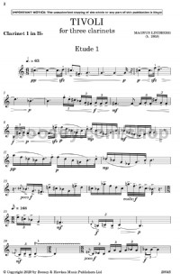 Tivoli (parts) (Clarinet Trio) - Digital Sheet Music