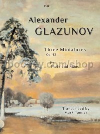 Glazunov Three Miniatures Op42 Flute & Piano