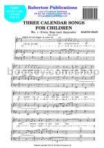 Three Calendar Songs for Children for unison choir