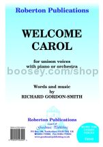 Welcome Carol for unison choir