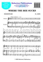 Where the Bee Sucks (in F) for unison voices