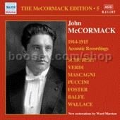 McCormack Edition, vol.5: The Acoustic Recordings 1914-1915 (Naxos Audio CD)