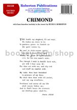 Crimond for SATB choir with faux-bourdon
