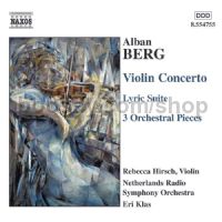 Violin Concerto/3 Pieces from the Lyric Suite/3 Orchestral Pieces (Naxos Audio CD)