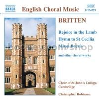 Missa Brevis/Rejoice in the Lamb/Hymn to St Cecilia (Naxos Audio CD)