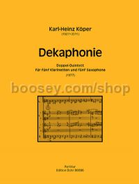 Dekaphonie - 5 clarinets & 5 saxophones (full score)