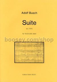Suite op. 8a - Cello