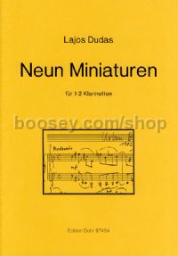 9 Miniatures - 1-2 Clarinets (score)