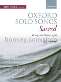 Oxford Solo Songs: Sacred 16 songs with piano or organ (Book & CD) Low Voice