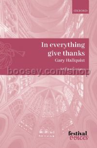 In everything give thanks (SATB & Piano)