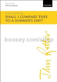Shall I compare thee to a summer's day? (SATB)