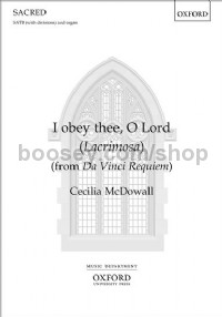 I obey thee, O Lord (Lacrimosa) (SATB & Piano/Organ)