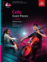 Cello Exam Pieces from 2024, ABRSM Grade 1, Cello Part, Piano Accompaniment & Audio