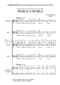 World O World (SATB & Piano) - Digital Sheet Music