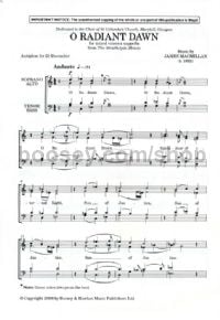 O Radiant Dawn (from The Strathclyde Motets) (SATB)