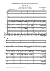 Peace (for solo violin, piano & strings) - full score - Digital Sheet Music