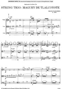 Maguey de Tlalcoyote (String Trio Full Score) - Digital Sheet Music