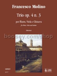 Trio Op. 4 No. 3 for Flute, Viola & Guitar (score & parts)