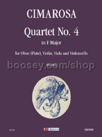 Quartet No. 4 in F Major for Oboe (Flute), Violin, Viola & Cello (score & parts)