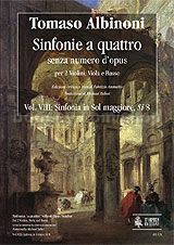 Sinfonias ‘a quattro’, Vol. 8: Sinfonia in G major, Si 8 (score)