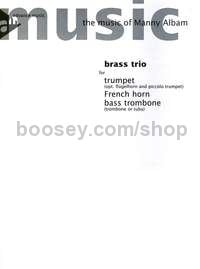 Brass Trio - Trumpet, French Horn and Bass trombone - brass instruments (score & parts)