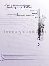 String Quartet in Eb major - 4 saxophones (SATBar) (score & parts)