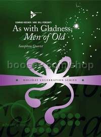 As with Gladness, Men of Old - 4 saxophones (SATBar) (score & parts)