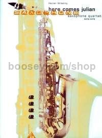 Here Comes Julian - 4 saxophones (SATBar/AATBar) (score & parts)
