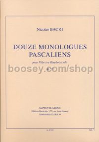 Monologues Pascaliens 12 Op 92 (Flute or Oboe Solo)