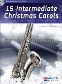 15 Intermediate Christmas Carols - Tenor Saxophone & Piano (Book & CD)