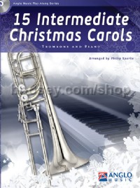 15 Intermediate Christmas Carols - Trombone & Piano (Book & CD)