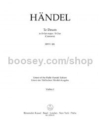 Te Deum in B-flat major (HWV 281) (Cannons) (Violin I)